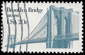 #2041 20c 100th Anniversary Brooklyn Bridge 1983 Used
