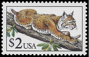 #2482 $2.00 Flora & Fauna Bobcat 1990 Mint NH