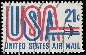 Scott C 81 21c US Air Mail USA and Jet 1971 Used