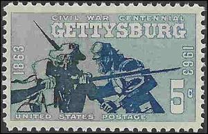 #1180 5c Civil War Centennial Gettysburg 1963 Mint NH