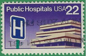 #2210 22c Public Hospitals 1986 Used