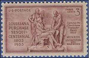 #1020 3c 150th Anniversary Louisiana Purchase 1953 Mint NH