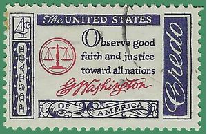 #1139 4c American Credo George Washington 1960 Used