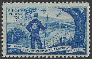 #1024 3c 25th Anniversary Future Farmers of America 1953 Mint NH