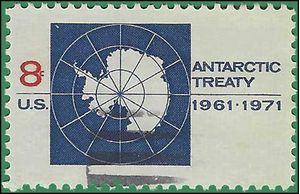 #1431 8c 10th Anniversary Antarctic Treaty 1971 Used