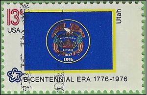 #1677 13c American Bicentennial Utah 1976 Used