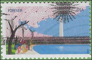 #4651 (45c Forever) Cherry Blossom Centennial  2012 Used