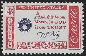 #1142 4c American Credo Francis Scott Key 1960 Mint NH