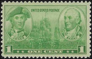 # 790 1c Navy Issue John Paul Jones & John Barry 1936 Mint NH