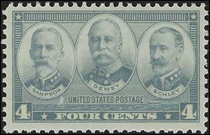 # 793 4c Navy Issue Sampson-Dewey-Schley 1937 Mint NH