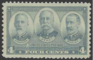 # 793 4c Navy Issue Sampson-Dewey-Schley 1937 Mint NH