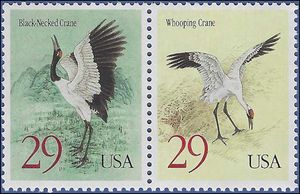 #2867-2868 29c Cranes Attached Pair 1994 Mint NH