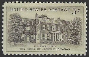 #1081 3c Wheatland Former home James Buchanan 1956 Mint NH