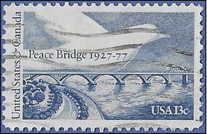 #1721 13c 50th Anniversary Peace Bridge 1977 Used