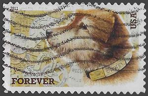 #4547 (44c Forever) Owney the Postal Dog 2011 Used
