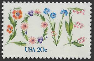 #1951 20c Love Flowers 1985 Mint NH