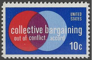 #1558 10c 50th Anniversary Collective Bargaining 1975 Mint NH