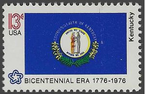 #1647 13c American Bicentennial Kentucky 1976 Mint NH