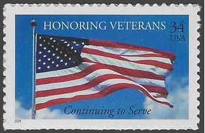 #3508 34c Honoring Veterans 2001 Mint NH