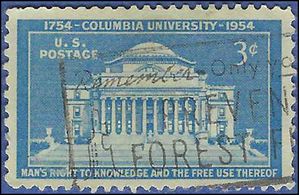 #1029 3c 200th Anniversary of Columbia University 1954 Used