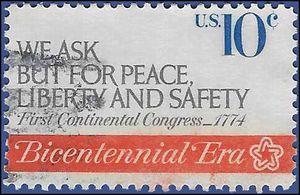 #1544 10c American Revolution Carpenters Hall 1974 Used