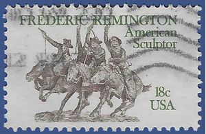 #1934 18c Frederic Remington-American Sculptor 1981 Used
