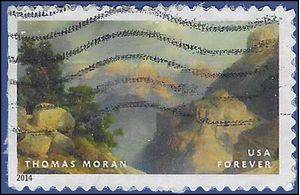#4917 (49c Forever) Hudson River School Thomas Moran Booklet Single 2014 Used