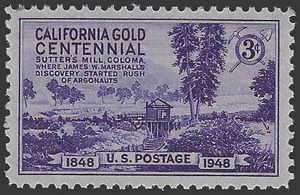 # 954 3c 100th Anniversary California Gold 1948 Mint NH