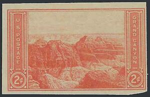 # 757 2c National Parks Grand Canyon Imperf. 1935 NGAI Mint NH