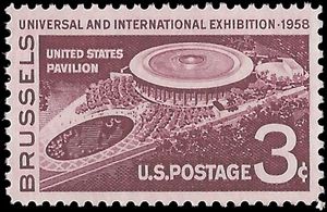 #1104 3c Brussels Exhibition 1958 Mint NH
