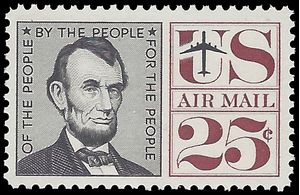 Scott C 59 25c US Airmail Abraham Lincoln 1960 Mint NH