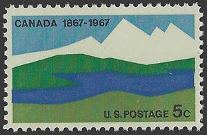 #1324 5c 100th Anniversary. of Canada 1967 Mint NH