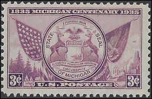 # 775 3c 100th Anniversary Michigan Statehood 1935 Mint NH