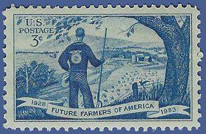 #1024 3c 25th Anniversary Future Farmers of America 1953 Mint NH