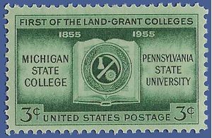 #1065 3c 100th Anniversary of Land Grant Colleges 1955 Mint NH