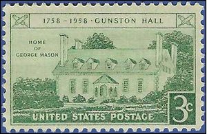 #1108 3c 200th Anniversary of Gunston Hall 1958 Mint NH