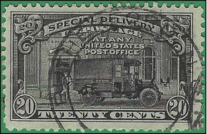 Scott E19 20c US Special Delivery Post Office Truck 1951 Used