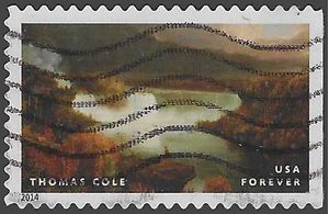 #4920 (49c Forever) Distant View of Niagara Falls Booklet Single 2014 Used