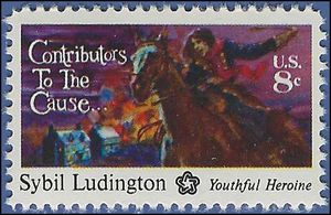 #1559 10c American Bicentennial Sybil Ludington 1975 Mint NH