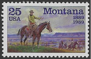 #2401 25c 100th Anniversary Montana Statehood 1989 Mint NH