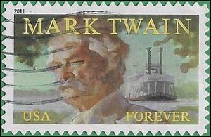 #4545 (44c Forever) Literary Arts Mark Twain 2011 Used