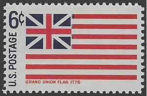 #1352 6c Historic American Flags Grand Union 1776 1968 Mint NH