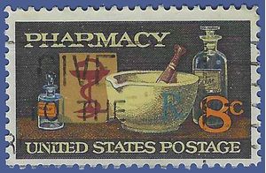 #1473 8c American Pharmacy 1972 Used