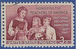 #1093 3c School Teachers of America 1957 Used