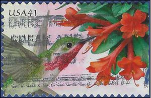 #4154 41c Hummingbird Booklet Single Ty I 2007 Used