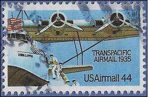 Scott C115 44c US Air Mail 50th Anniversary Transpacific Airmail 1985 Used