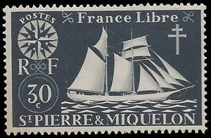 St. Pierre and Miquelon # 303 1942 Mint H