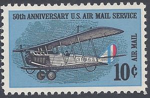 Scott C 74 10c US Airmail 50th Anniv. of Air Mail 1968 Mint NH