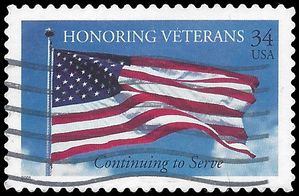 #3508 34c Honoring Veterans 2001 Used