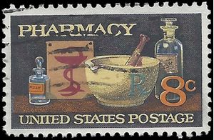 #1473 8c American Pharmacy 1972 Used